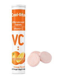 Yuvarlak C Vitamini 1000mg Efervesan Tabletler, Özel Etiket C Vitamini Fizzy Tabletler
